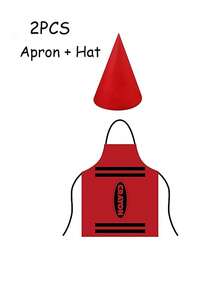 2PCS Colorful Apron And Funny Dwarf Conical Hat Set Are Suitable For Adult Costume Parties, Halloween, Christmas, And Carnival Role-Playing (For Both Men And Women)