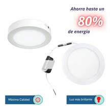 Lampara LED De Techo De 18W Con Luz Blanca - Blanco - Ver 3