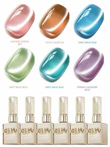 XEIJAYI Fashion Cat Eye Nails Holographic Nail Art Designs 1pc Reflective Cat's Eye Magnetic Gel Soaking UV LED Gel Salon Female Nail Art Tools - Nhiều màu - Xem 2