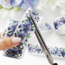 2m/Rolle Dekorative Washi Tape mit Blumenmotiv, kreative ästhetische Aufkleber, DIY Scrapbooking Bastelbedarf, Geschenke, personalisierte Planer Schulbedarf