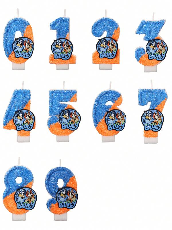 Bluey Kawaii For Blueys Number Birthday Candle Suitable For Holiday Parties And Birthday Cake Decorations With Fun Cartoon Design