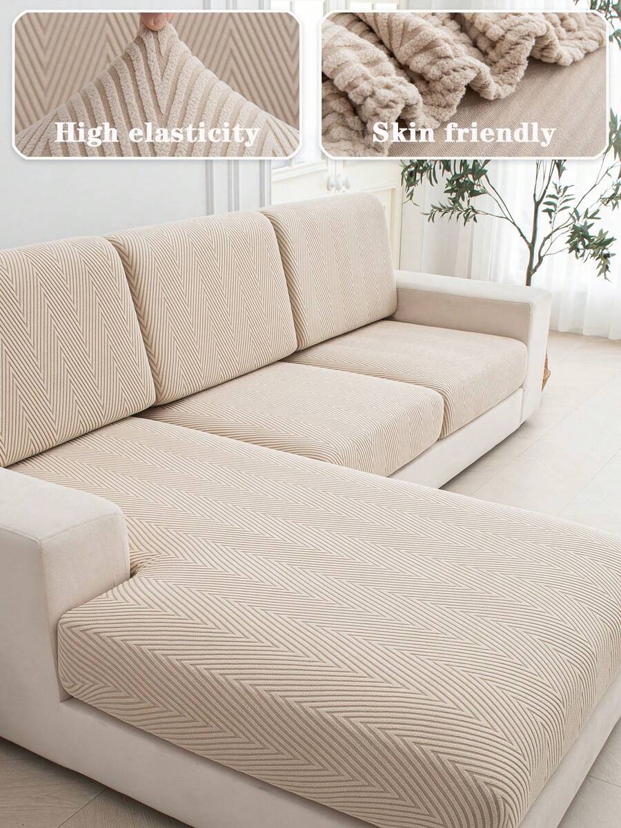 1 tấm bọc ghế sofa co giãn Jacquard, kiểu dáng hiện đại, chống bám bẩn, phù hợp cho phòng khách, phòng ngủ, ghế sofa ngoài trời, bảo vệ sofa khỏi vết bẩn do thú cưng, sử dụng được quanh năm, phù hợp với sofa đơn hình chữ L, ghế dài và sofa 1/2/3/4 chỗ ngồi, bọc sofa dày dặn trang trí nhà cửa mùa thu/đông. - Lạc đà - Xem 1