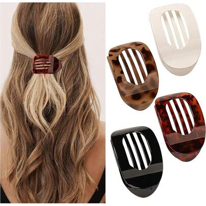 Pinzas para Cabello, Horquillas Planas para Cabello, Broches para Cabello de Mujer, Pasadores para Cabello, Accesorios para Cabello Mujer (4 Piezas)