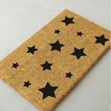 40x60 厘米天然椰棕门垫，采用耐用的 100% PVC 背衬 - 防滑、防尘刷表面 - 18-22 毫米厚耐用垫子，适合室内和室外使用，土耳其制造 - 黑色 - 查看 2