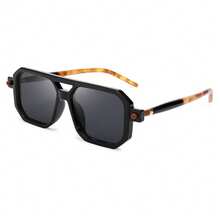 Vintage Square 70s Flat Aviator Glasses Women Men ,Classic Retro Stylish Frame Glasses ,Summer Beach Glasses  CK2622 - 001 黑色鏡框 & 灰色鏡片 - 查看 8