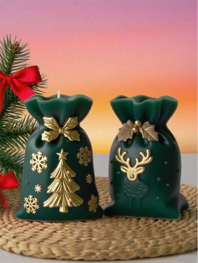 1pc Christmas Gift Candle Mold, 3D Embossed Silicone Mold, Suitable For DIY Christmas Tree Decorations, Scented Candles, Aroma Stone, Resin Casting And More, Multi-Purpose, Ideal For Holiday Decor, Meditation And Home Ambiance