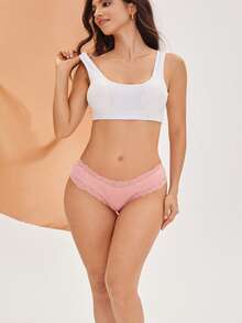 Womens Cotton Underwear Sexy Lace Hipster Panties Soft Breathable Cotton Brazilian Bikini Ladies 14 Pack - Multicolor - View 5