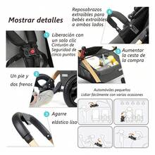 Carreola Para Bebés Con Portabebe, Carriola Para Bebé Bastón - Gris - Ver 7