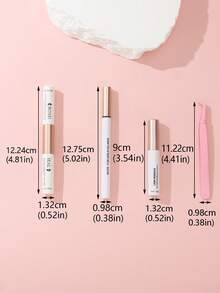 Eyelash Extension Kit - Glue + Eyeliner + Makeup Remover Oil + Tweezers, Gentle, Quick-Drying, Suitable For Daily Makeup Or Outings - White - View 5