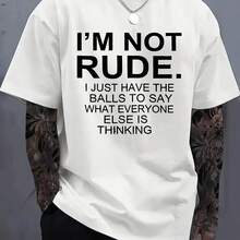 Men Fall Clothes Playeras De HombreCustomizable Im Not Rude Just Honest Comfortable Festival Gifts