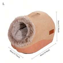 Cama de mascota de felpa gruesa y cálida, adecuada para gatos y perros, otoño/invierno