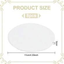 MAGICALCUTDIE 1box 8pcs EVA Cloth Round Fascinator Hat Base For Millinery Magic White 110x3mm - trắng - Xem 2