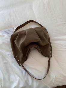 Neue minimalistische Schultertasche, einzigartiges Design Umhängetasche für Frauen - Khaki - Übersicht 7