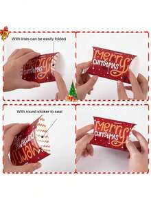 12/6/1pc Christmas Pillow Box Packaging Wedding Candy Paper Box, Christmas Pillow Gift Boxes With Santa, Snowman & Elk Prints For Candy, Small Presents, Holiday Party Favors, Stocking Stuffers, Table Decor, Secret Santa Exchange, Office Gift Wrapping, Winter Wedding, Birthday, And Home Decor