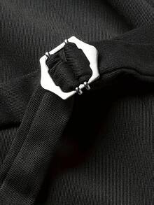 3-Piece Solid Color Men's Suit Set, Regular Fit, With Pockets And Buttons, Suitable For Going Out On Dates, Anniversary Photoshoots, Formal Occasions, Dinners, And Daily Wear, (Applicable For) Valentine's Day - 黑色 - 查看 5