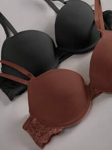 Bộ đồ lót nữ 2 món thoải mái - Áo ngực có đệm sang trọng với chi tiết ren tinh tế, nâng đỡ tốt, chất liệu mềm mại và thoáng khí mang lại sự thoải mái tối đa. - Nhiều màu - Xem 4