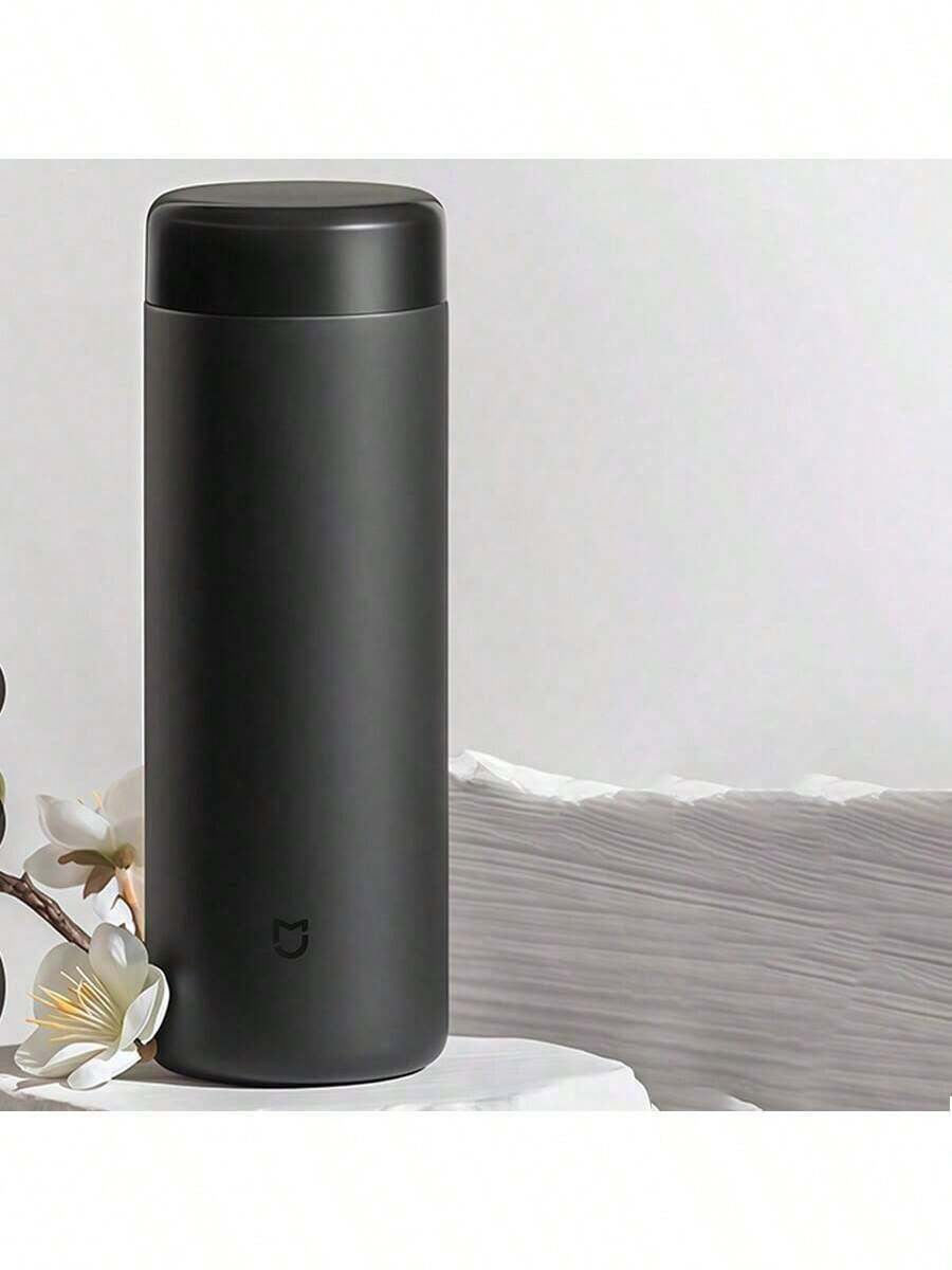 Xiaomi 350ml 316 Stainless Steel Portable Water Bottle For Men And Women, Simple Design, Heat And Cold Insulation, Portable Tea Cup For Car And Office Use, Black - Black - View 1