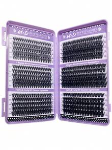 Halloween Gift 580 Pieces Eyelash Extension Set, DIY Eyelash Extension Set Single Eyelash Cluster D Curl, Multiple Styles Of Hot Melt Hair, Super Thick Eyelash Cluster, Makeup Tools, Suitable For Self-Operation At Home (30D-40D-50D-60D-80D-100D)