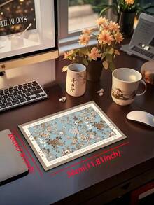 1pc Diatomite Kitchen Mat, Elegant Blue Floral Pattern, Cushioned Anti-Fatigue Kitchen Rug, Absorbent & Non-Slip, Suitable For Kitchen, Bathroom, Entryway, Laundry Room - Multicolor - View 18