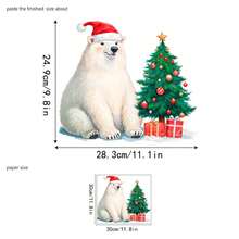 ملصق مقعد المرحاض بطبعة الدب القطبي الجديد للعيد المجيد، ملصق لاصق لغطاء المرحاض لديكور حائط الحمام، ملصقات ديكور الحائط، ديكورات منزلية للعيد المجيد