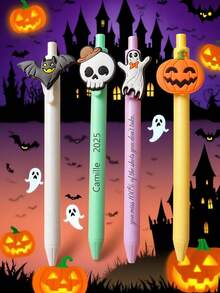 Spersonalizowany długopis dekoracyjny na Halloween, długopis z miękką naklejką z motywem Halloween, spersonalizowane artykuły szkolne i biurowe na Halloween, promocyjny długopis z motywem Halloween