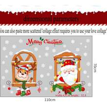 Autocollants de Noël, Décoration de maison, Stickers muraux, Stickers pour fenêtres, Porte et fenêtre en verre, Autocollants décoratifs amovibles pour décoration de pièce, décoration murale, décoration de maison, Décorations de Noël, Décorations de Noël pour la maison