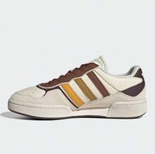 阿迪达斯新款三叶草舒适轻便时尚男女滑板鞋COURTIC经典薄底耐穿日常通勤滑板鞋简约设计百搭休闲低帮平底鞋情侣推荐JQ3153 - 米棕色 - 查看 2