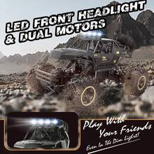 4DRC Remote Control Car - 2.4GHz High-Speed 33KM/H Remote Control Car Toy, 1:12 Monster Remote Control Car Off-Road With LED Headlights And Rechargeable Batteries Adult Gift, Birthday Gift, Gift Box Packaging - Black - View 4