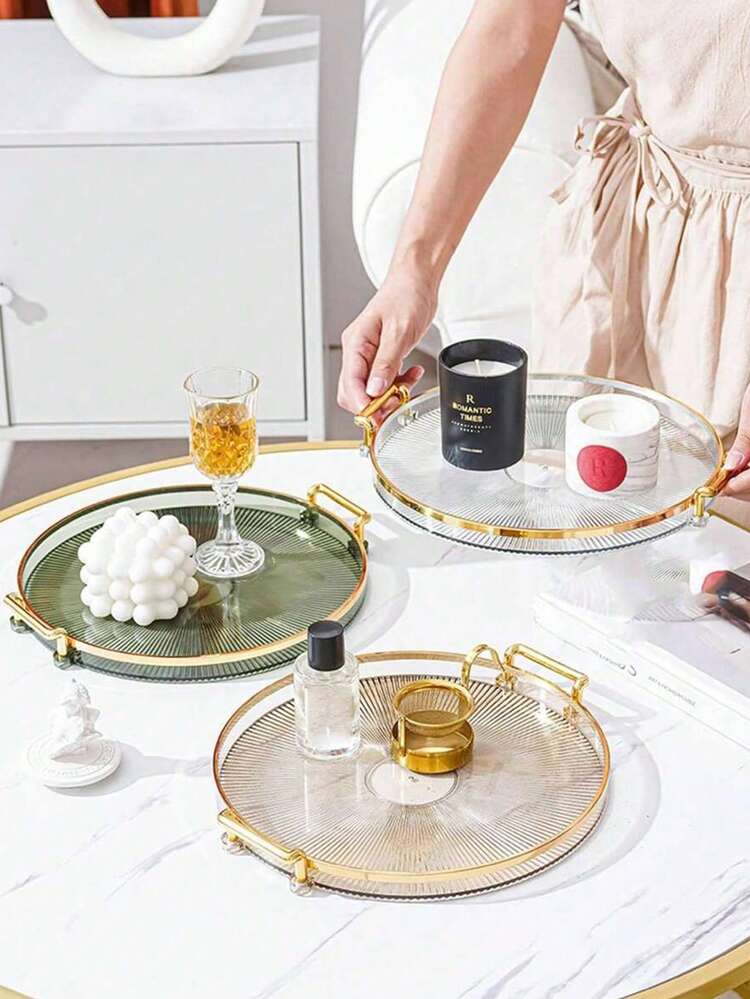 1pc Jewelry Tray, Multifunctional Candy/Fruit Display Tray, Back To School Gift - Multicolor - View 4