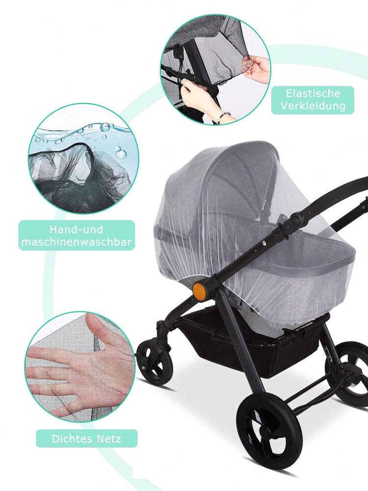 Mosquitero Para Cochecito De Bebé - Rosa - Añade 6