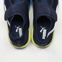 Puma Kids Lightweight Casual Sports Sandals With Hook And Loop Closure - Navy Blue-puma White-victoria Blue-lotus Green - View 6