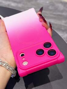 Funda de teléfono magnética de lujo con degradado anti-caída compatible con iPhone 17 16 15 14 13 Pro Max Plus, funda protectora simple y linda a prueba de golpes