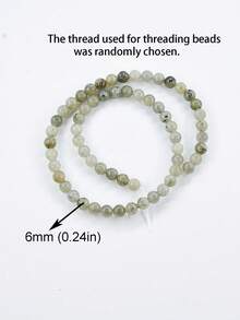 1 hebra de Cuentas sueltas de piedra natural de labradorita, cuentas redondas lisas de piedras curativas para hacer joyas, pulseras y collares de bricolaje, 4 mm, 6 mm, 8 mm