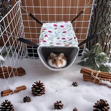 Small Animal Hideaway& Hammock, Cozy House With Roof For Small Pets To Sleep And Hide - Washable Pet Cave& Hideout Corner, Hanging Hammock Hideout Bed, Cage Accessories For Guinea, Hamster, Rat, Glider, Squirrel, Ferret, Kitten, Squirrel, Chinchilla