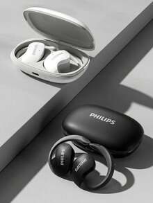 Philips True Wireless Earbuds, TAT2708, Open-Ear Clip Design, Premium Sound Quality, Fit for Sports, Noise Reduction - 黑色 - 查看 9
