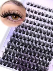 144pcs Lash Clusters Wispy Cluster Eyelash Extensions 10-18mm Individual Lashes Cluster Lashes Extension Soft Comfortable Eyelash Clusters With Thin Band