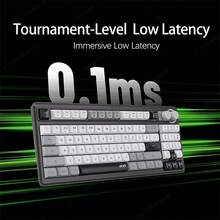 Acer OKR 234 三模無線鍵盤 機械手感輕音按鍵 多功能快捷鍵 USB接口即插即用 商務辦公遊戲全能週邊 - 綠色 - 查看 5