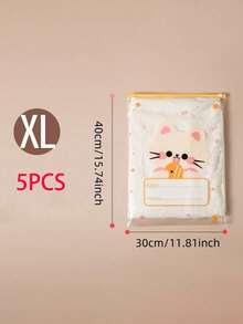 5/10个透明收纳袋，适用于DIY手工材料、运输包装，磨砂拉链塑料袋，保持衣物清洁，透明塑料服装袋，可用于包装T恤、衬衫、文件、衣物，可重复密封，磨砂可重复密封袋，医院用品包，孕妇用品，旅行收纳袋，整理袋，节省空间的收纳袋，鞋子，化妆品旅行袋 - 彩色 - 查看 10