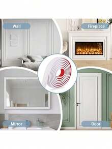 White Flexible Peel And Stick Wall Decor - Self-Adhesive Waterproof PVC Molding, Suitable For Doors, Tiles, Cabinets, Mirrors And DIY Home Decor Projects, Cabinet Details | Decorative Edging | Self-Adhesive Strips - Multicolor - View 2