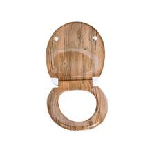 Duroplast O-Shaped Toilet Seat With Automatic Lowering, Stainless Steel Hinge, One-Touch Quick Release And Easy Cleaning, Durable Material, Load Capacity Up To 180 Kg - 木頭 - 查看 10