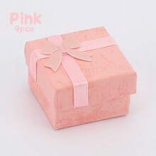 20pcs/18pcs/15pcs/10pcs/9pcs/5pcs/1pc Pink Cardboard Jewelry Box, Jewelry Gift Boxes, Rings Necklace Bracelet Earring Storage Box, Birthday Festival Gift Packing Box For Girls,Room Decor - Pink - View 6