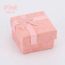 20pcs/18pcs/15pcs/10pcs/9pcs/5pcs/1pc Pink Cardboard Jewelry Box, Jewelry Gift Boxes, Rings Necklace Bracelet Earring Storage Box, Birthday Festival Gift Packing Box For Girls,Room Decor - Pink - View 10