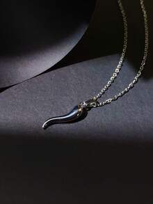 Collar de Cuerno Italiano Cornicello para la Buena Suerte y Protección, Collar de Cuerno Italiano. Collar Colgante de Chili. Regalos para Familiares y Amigos