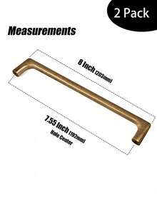 2/6/12pcs Vintage Copper Cabinet Handles/Knobs/Pulls, Metal Drawer Pulls For Bedroom And Kitchen Cabinets, Aluminum Antique Finish Painted Cabinet Hardware - Antique Brass - View 19