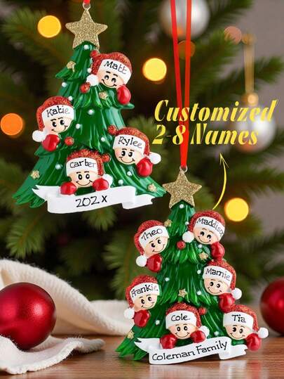 1pc Personalized Christmas Tree Decorations, Wooden Ornament With Customized Family Members' Names,Christmas Tree Decoration Pendant Home Decoration Supplies For Christmas,Multi-Functional, Ornamental,Reusable,Exquisite,Stylish,High-Quality,Colorful,Modern,Custom,Personalized,Unique,Ideal Gifts For Him,Ideal Gifts For Her,Boyfriend,Dad,Girlfriend,Mom,Family,Friends,Tea Room,Home,Garden,Office,For Anniversaries,For Valentine's Day,For Mother's Day,For Birthdays,For Father's Day,For Graduation,For Weddings,For Housewarming,Multi-Functional, Ornamental,Reusable,Exquisite,Stylish,High-Quality,Colorful,Modern,Custom,Personalized,Unique,Ideal Gifts For Him,Ideal Gifts For Her,Boyfriend,Dad,Girlfriend,Mom,Family,Friends,Tea Room,Home,Garden,Office,For Anniversaries,For Valentine's Day,For Mother's Day,For Birthdays,For Father's Day,For Graduation,For Weddings,For Housewarming,Customized Party Supplies