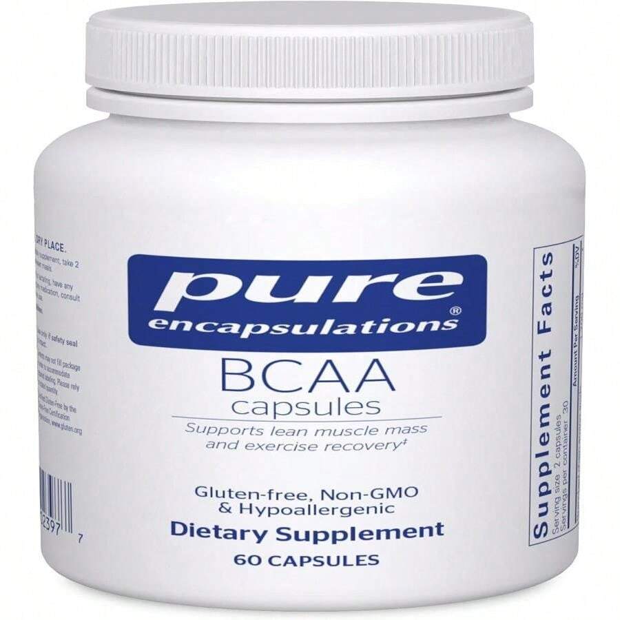 Pure Encapsulations BCAA Capsules | Hypoallergenic Supplement To Support Muscle Function During Exercise* | 60 Capsules - Flavor NameA - 查看 1
