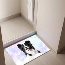 1PC Custom Pet Portrait Diatomite Bath Mat – Upload Dog/Cat Photo, Quick-Dry Non-Slip Bathroom Rug, Cute Bubble Print, Holiday Housewarming Gift For Christmas, Halloween, New Year, Pet Birthday & Bathroom Decor - Multicolor 2 - View 3