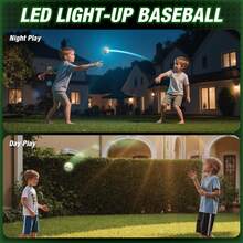 Light Up Baseball With LED Rechargeable, 9 Lighting Modes Glow In The Dark Baseball, Official Size Leather Weighted Baseballs For Day Night Indoor Outdoor, Sport Toys Games Gifts For Boys 8-12 - Bóng chày đơn - Xem 5