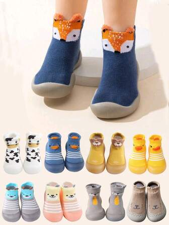 1双6-36个月婴儿防滑鞋袜男童女童初学走路鞋软底运动鞋幼儿婴儿袜子