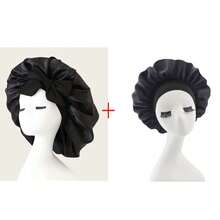 1/2 件奢华缎面丝绸睡眠帽 - 可调节舒适佩戴,带系带 - 男女通用夜间护发 - 彩色 - 查看 20